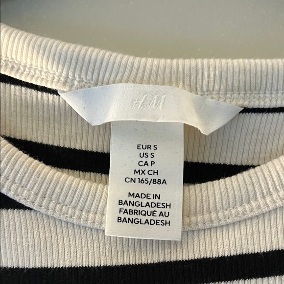 H&M Monochrome Striped Tank Top - Picture 2 of 2
